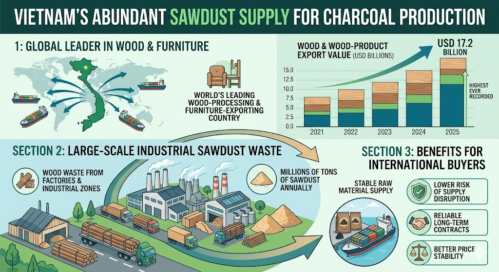 Abundant raw material supply in Vietnam